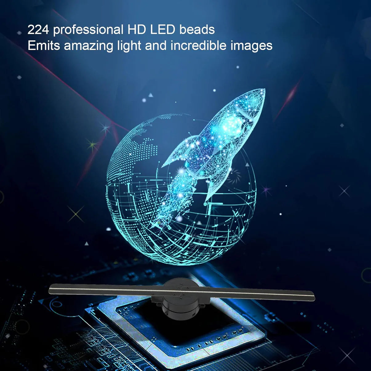 🔥Halloween Sale 70% OFF🔥 3D Hologram LED Fan Projector