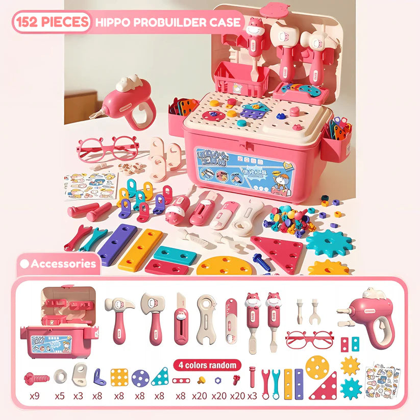 Cavinic™ Hippo All-in-one Tool Hub DIY Montessori Tool Box Set