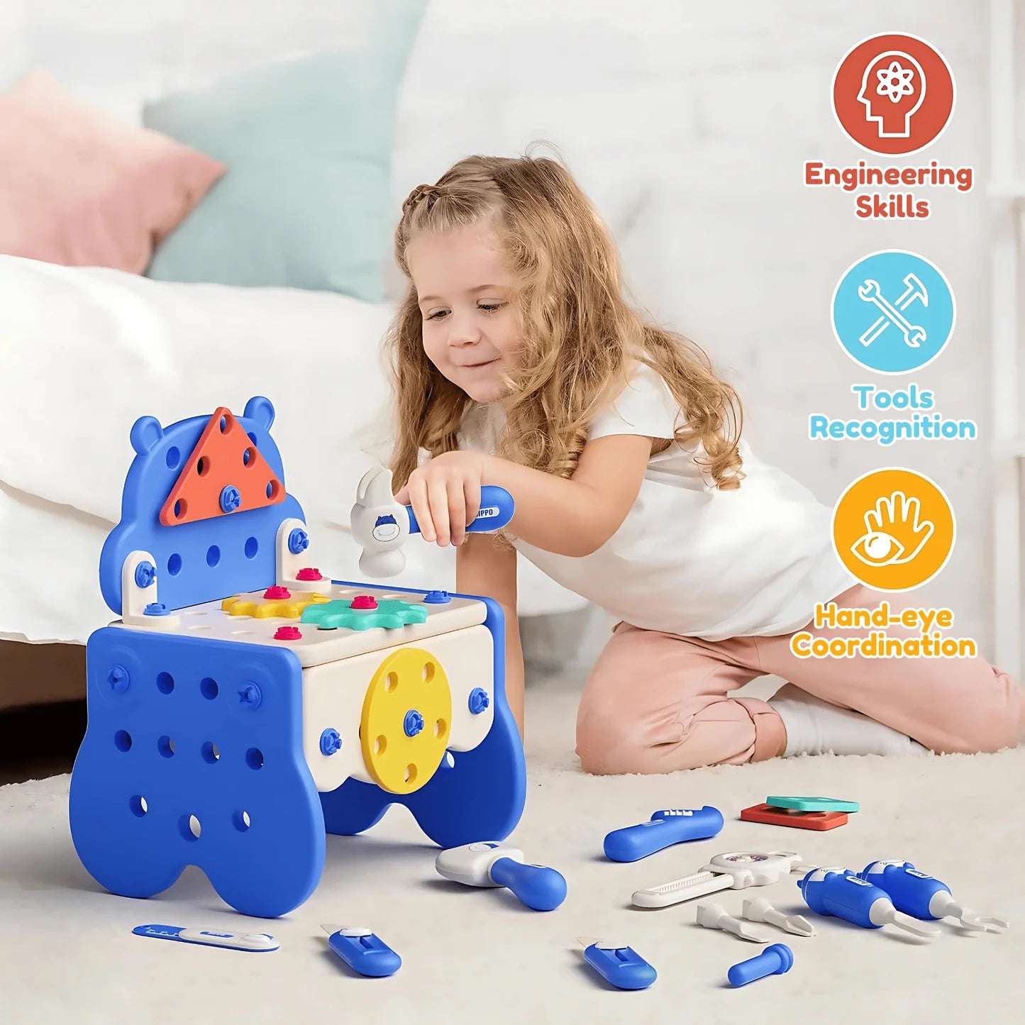 Cavinic™ Hippo All-in-one Tool Hub DIY Montessori Tool Box Set