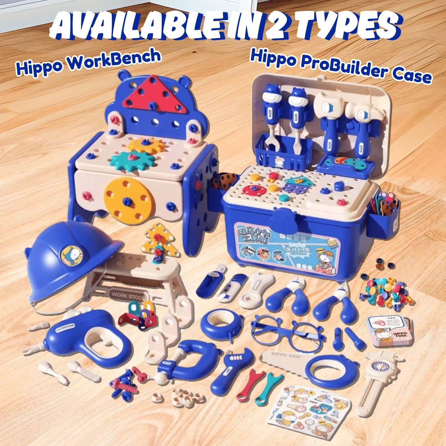 Cavinic™ Hippo All-in-one Tool Hub DIY Montessori Tool Box Set