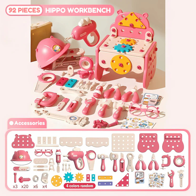 Cavinic™ Hippo All-in-one Tool Hub DIY Montessori Tool Box Set