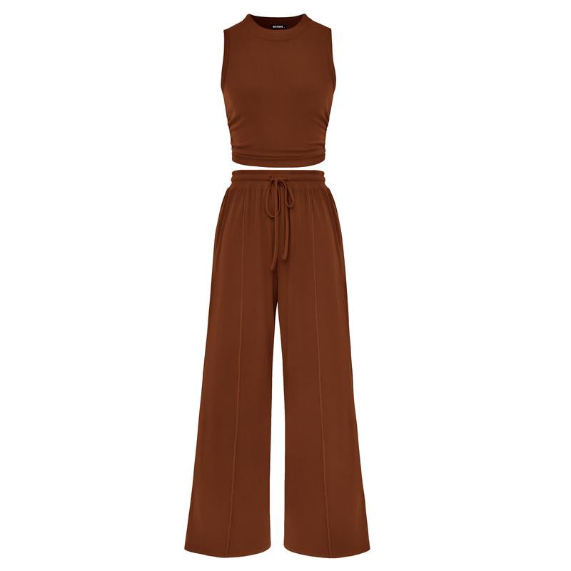 Summer Casual Women's Pants Sets Fashionable Solid