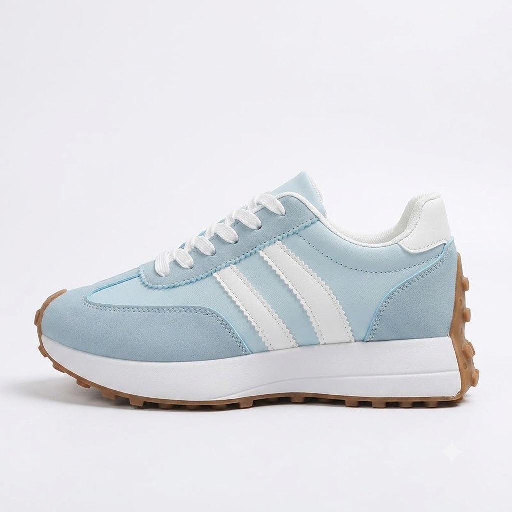 Retro Chunky Sole Sneakers – Casual Suede Platform Shoes