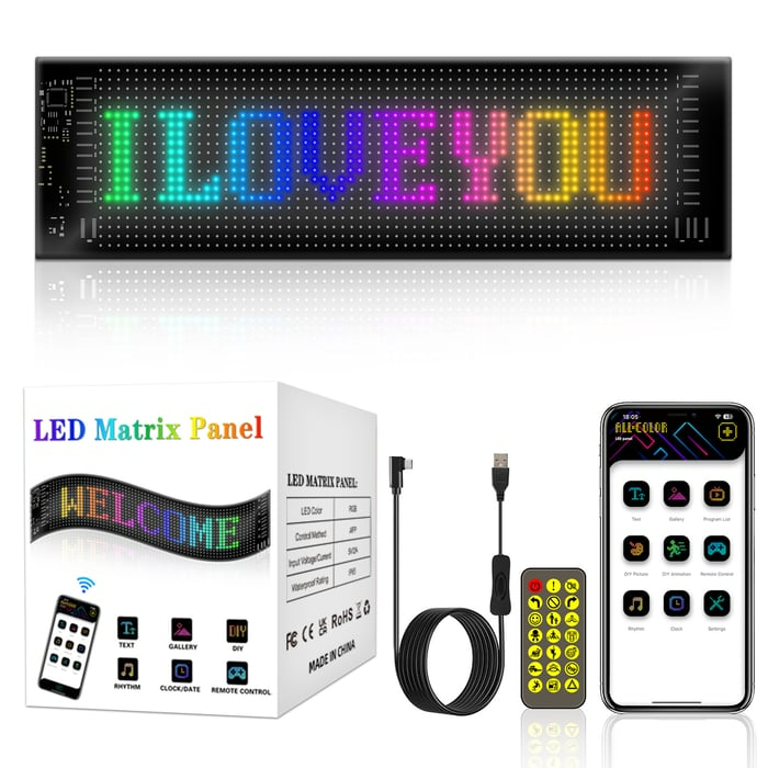 [Exclusive production] Car Dynamic LED Smart Colorful Eye Lamp Soft Screen