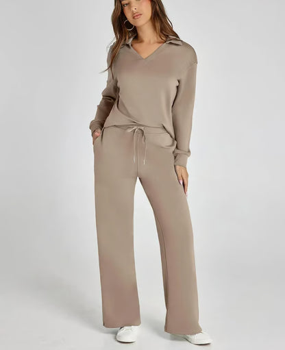 🔥Women's Fall Transition 2-Piece Set - Breathable & Wrinkle Resistant Sweatsuits Sets
