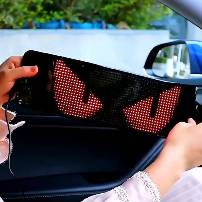 [Exclusive production] Car Dynamic LED Smart Colorful Eye Lamp Soft Screen