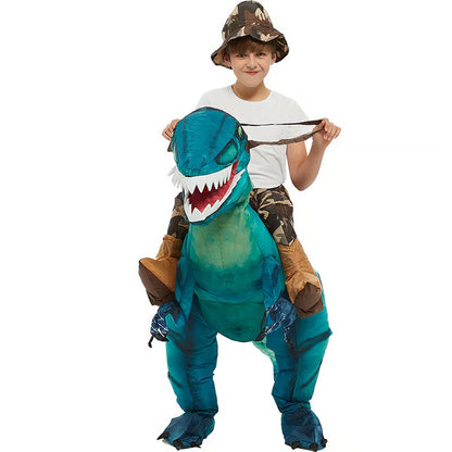 Inflatable Dinosaur Costume Halloween Costumes Funny Blow up Costume for Party Cosplay Clothing Set