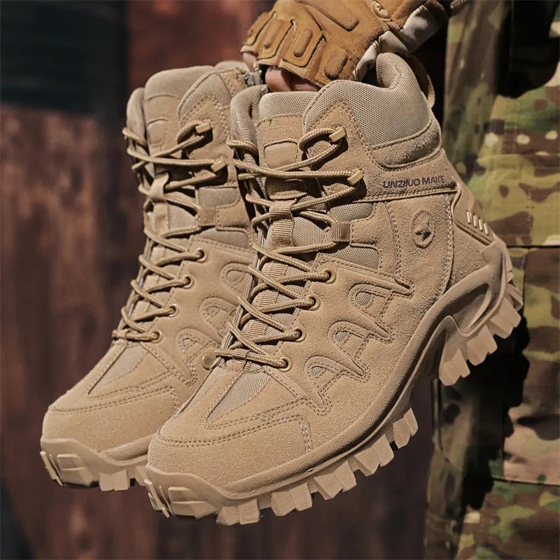Men Outdoor Waterproof Non-Slip Hiking Boots Combat Boots