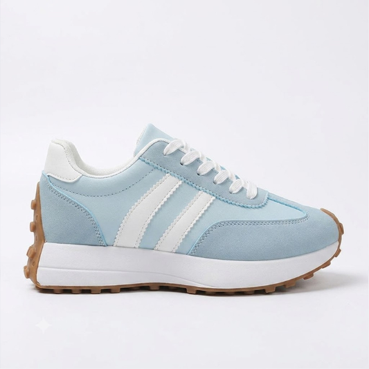 Retro Chunky Sole Sneakers – Casual Suede Platform Shoes