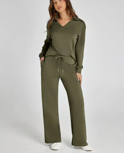 🔥Women's Fall Transition 2-Piece Set - Breathable & Wrinkle Resistant Sweatsuits Sets