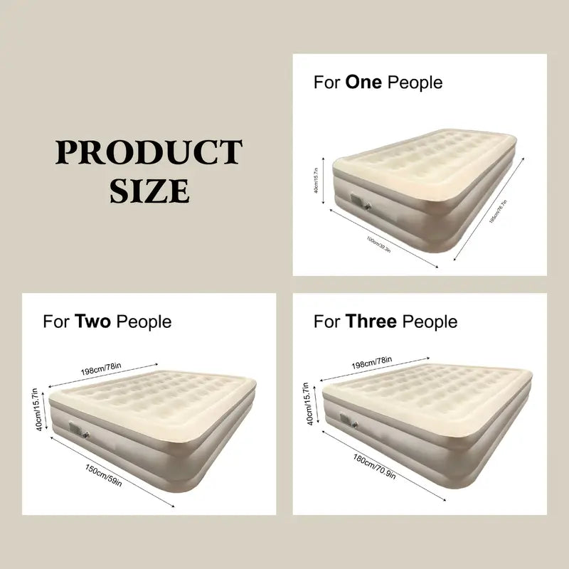 Self-Inflating Air Mattress with Built-In & Repair Kit