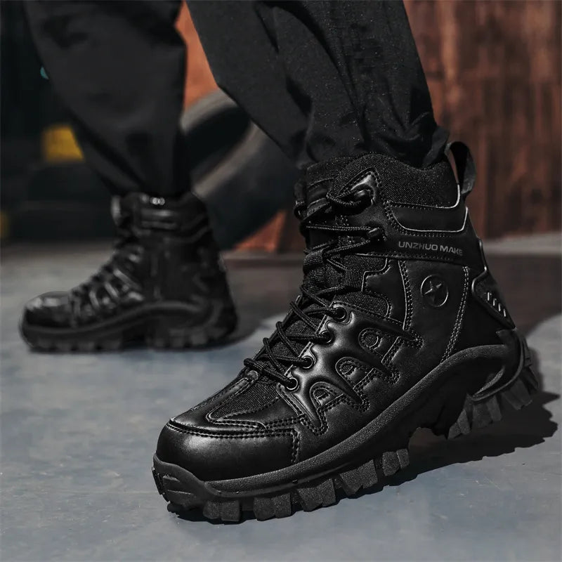 Men Outdoor Waterproof Non-Slip Hiking Boots Combat Boots