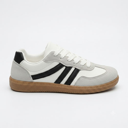 Women's Retro Lace-Up Sneakers – Comfortable Casual Shoes