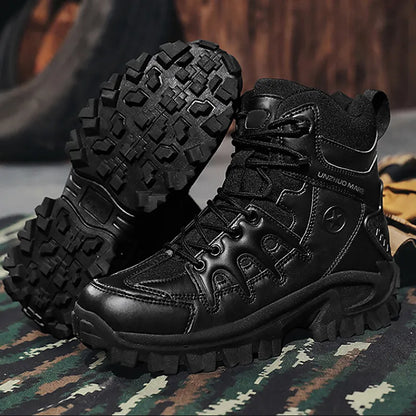 Men Outdoor Waterproof Non-Slip Hiking Boots Combat Boots