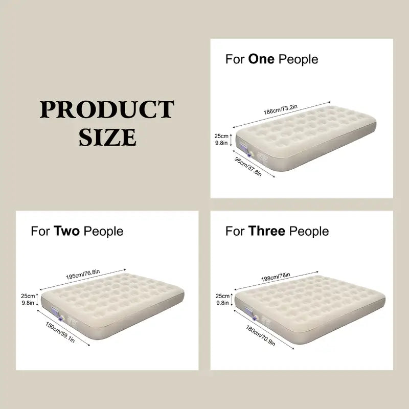 Self-Inflating Air Mattress with Built-In & Repair Kit