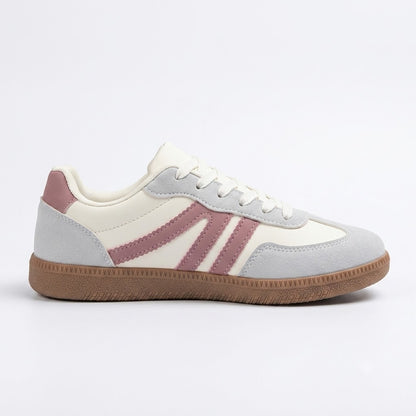 Women's Retro Lace-Up Sneakers – Comfortable Casual Shoes