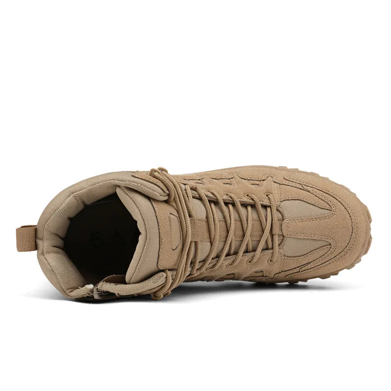 Men Outdoor Waterproof Non-Slip Hiking Boots Combat Boots