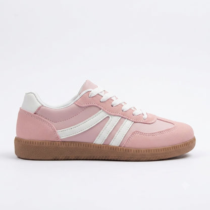 Women's Retro Lace-Up Sneakers – Comfortable Casual Shoes