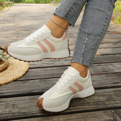 Retro Chunky Sole Sneakers – Casual Suede Platform Shoes
