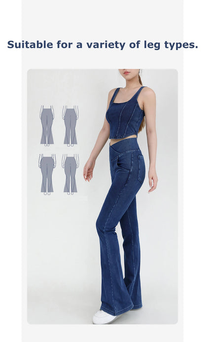 Women's Flare Leg Yoga Pants 4-Way Stretch