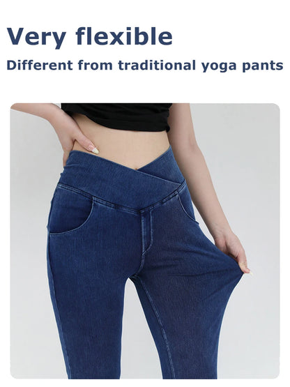 Women's Flare Leg Yoga Pants 4-Way Stretch