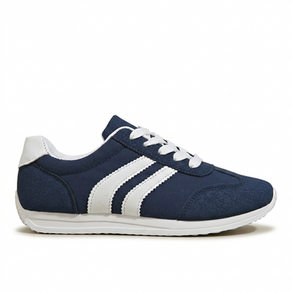 Fashionable women's athletic shoes, round-toe sneakers with thick soles