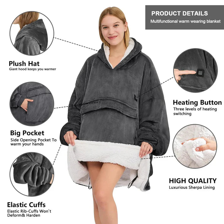 Cavinic™ Heated Hoodie Blanket