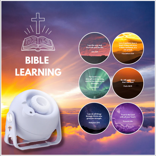 Cavinic™ Bible Verse Projector (6 Free Scripture Discs Included)