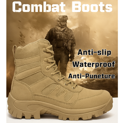 Men Outdoor Waterproof Non-Slip Hiking Boots Combat Boots