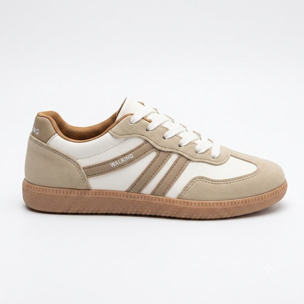 Women's Retro Lace-Up Sneakers – Comfortable Casual Shoes