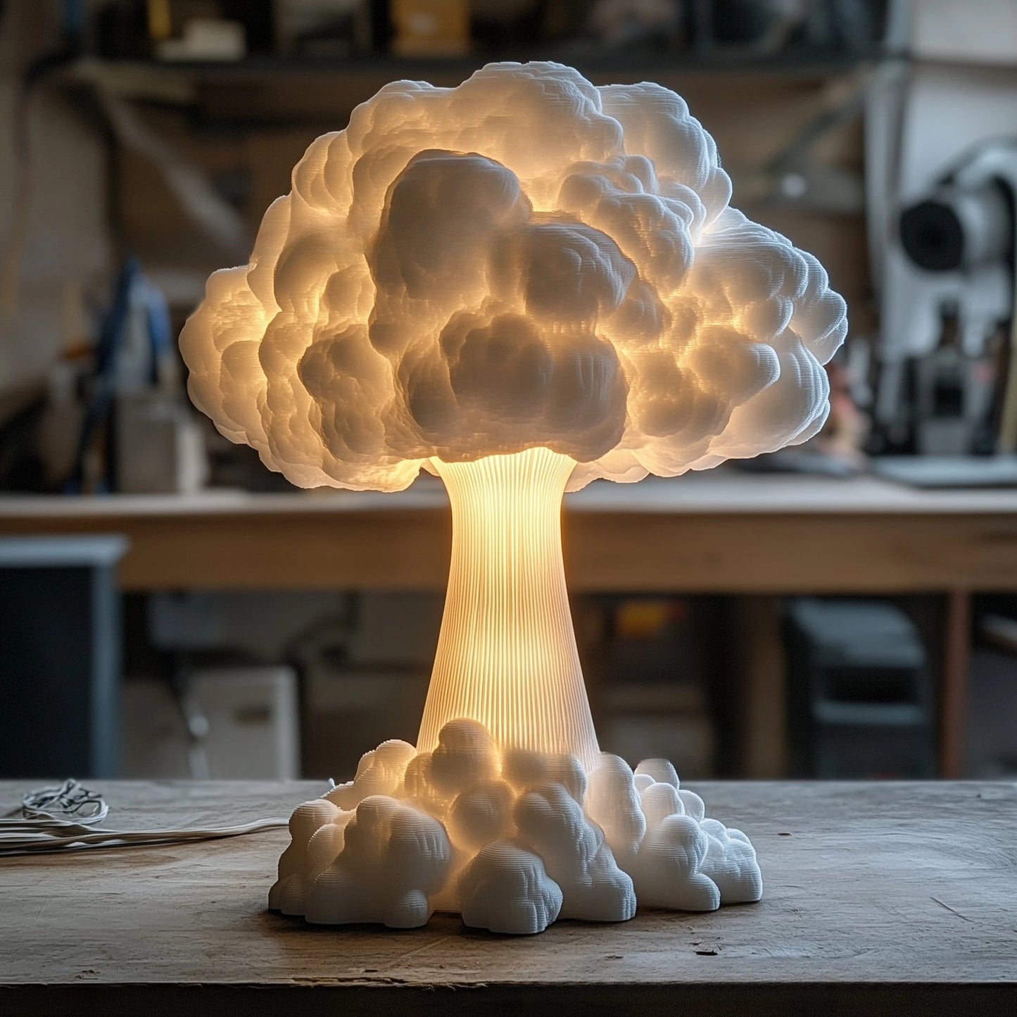 3D Mushroom Cloud Table Lamp