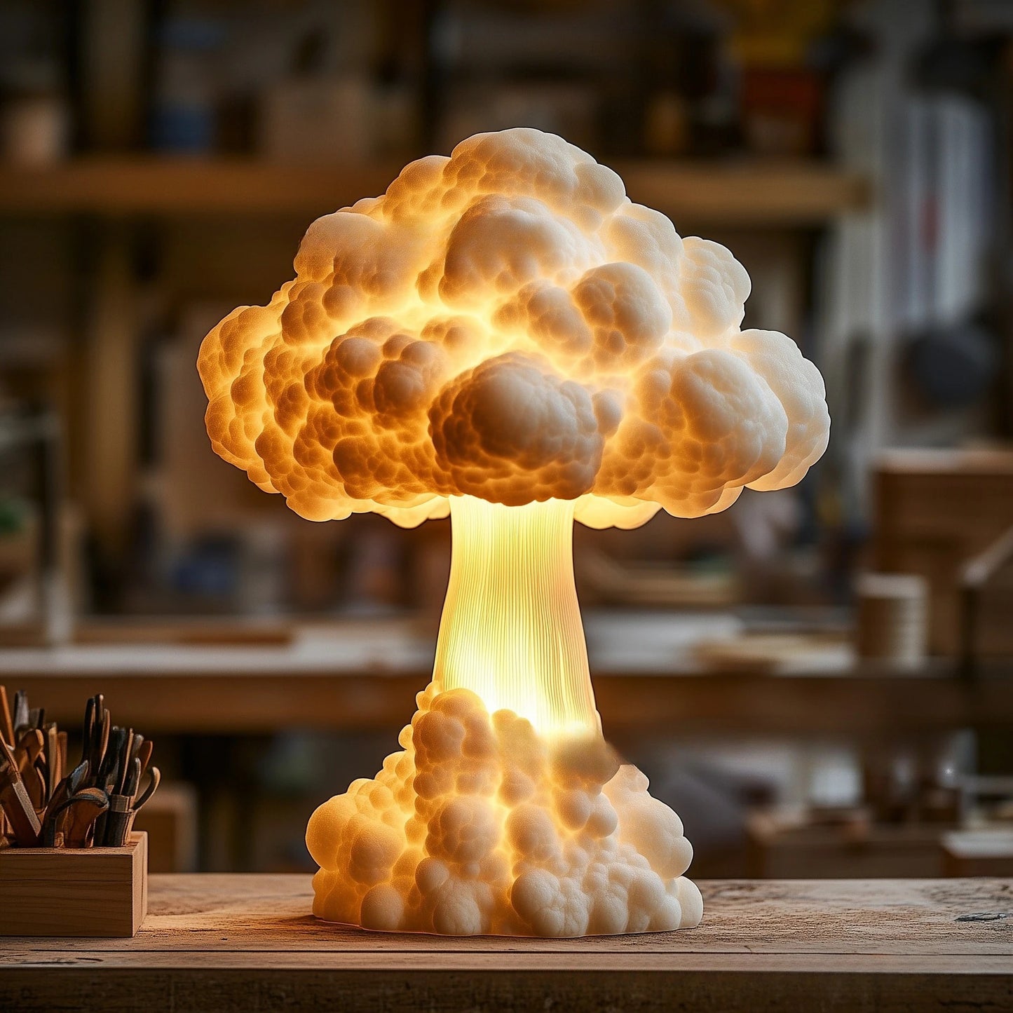 3D Mushroom Cloud Table Lamp