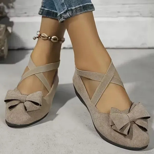Cavinic™  Women's Bowknot Wedge Shoes – Lightweight Slip-On Casual Flats | All-Season Comfort & Stylish Design