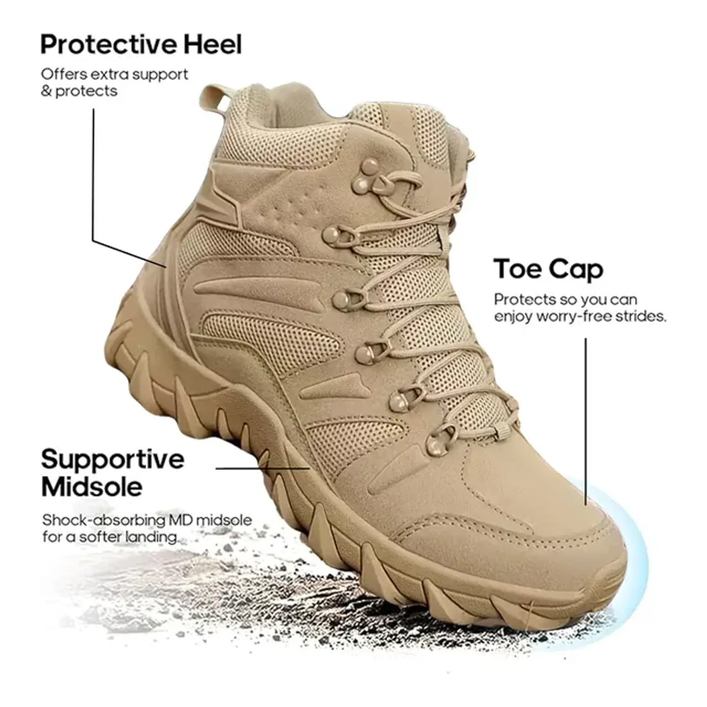 Men's Tactical Mid Top Hiking Boots